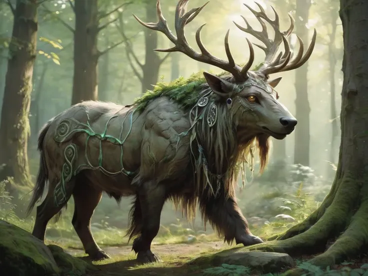 druidic animal <lora:LoromXL_Druidic_Naturalism_v1:0.1>