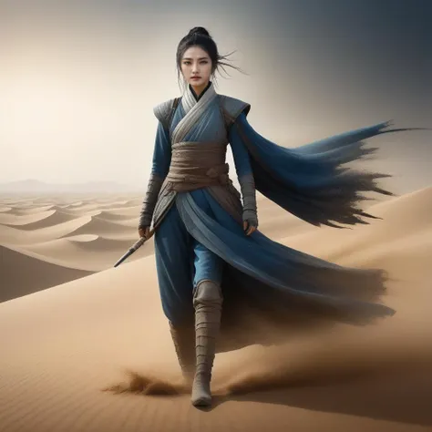 best quality, highres, masterpiece, outdoors, nice face , beautiful girl, Qin Dynasty, tattered chivalrous costume, tattered clothing, wind,
1girl,solo,full body, photo, realistic, desert,
<lora:SDXL Timothee Chalamet as Paul Atreides Dune style CF Timothee Chalamet;Timothee Chalamet as Paul Atreides;Paul Atreides;in Dune style:0.7>in Dune style,Paul Atreides,
<lora:SDXL Goth__V1:0.5>