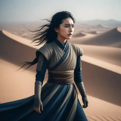 best quality, highres, masterpiece, outdoors, nice face , beautiful girl, qinshi mingyue, dynamic pose, Qin Dynasty, tattered chivalrous costume, tattered clothingï¼
1girl,solo,full body, photo, realistic, desert,
<lora:SDXL Timothee Chalamet as Paul Atreides Dune style CF Timothee Chalamet;Timothee Chalamet as Paul Atreides;Paul Atreides;in Dune style:1>in Dune style,Timothee Chalamet,