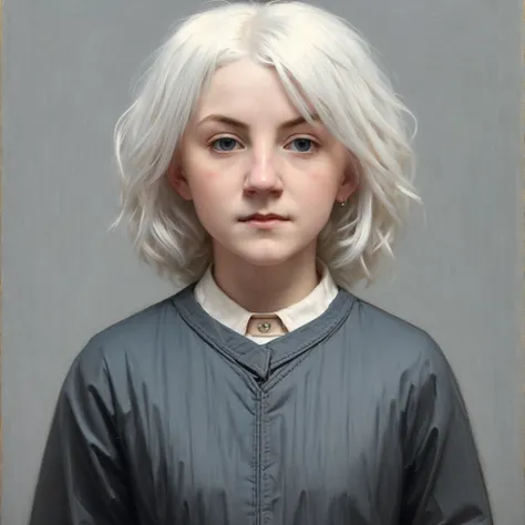 realistic (Mugshot:1.2) of a (polumna:1.1), (Prison uniform:1.2), (white hair color:1.05), (hairstyle:1.2), (expressionless:1.2), by Jeremy Lipking, by William Bouguereau, (by Alphonse Mucha:0.5), sabudenego, masterpiece