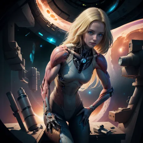 basado_en_la_pelicula_prometheus__mujer_perteneciente_a_la_tripulacion_de_la_spacecraft_prometheus__cintura_delgada_y_caderas_gruesas___abdominales y piermas musculosas. atacada por xenoform