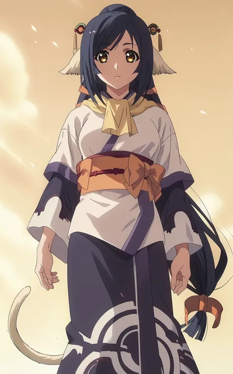 score_9,score_8_up,score_7_up,score_6_up,score_5_up,score_4_up,source_anime,<lora:kuon_pony:1>,1girl,kuon \(utawarerumono\),long hair,tail,sash,low-tied hair,japanese clothes,looking at viewer,<lora:anime_screencap:0.8>,fine anime screencap_xl,anime_screencap,