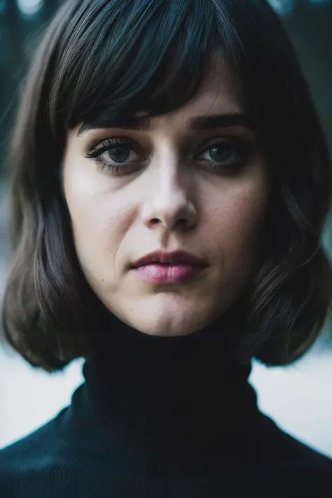 A stunning intricate full color portrait of lzc, wearing a black turtleneck, epic character composition, by ilya kuvshinov, alessio albi, nina masic, sharp focus, natural lighting, subsurface scattering, f2, 35mm,<lyco:LizzyCaplan-RealVision-V1.0:1.0>
