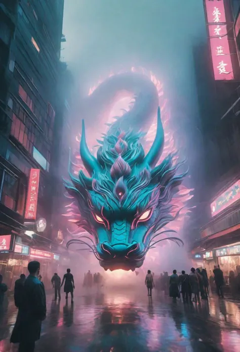 Capture the awe-inspiring sight of a colossal, mystical Chinese eastern dragon weaving through a labyrinth of urban buildings, its luminous, semi-transparent form illuminated against the night sky. Zoom in on its piercing gaze fixated on a well-lit burger joint, its massive eyes reflecting both curiosity and wonder. This scene, a juxtaposition of ancient legend and modern urbanity, invites viewers to contemplate the intersection of fantasy and reality in our bustling cityscapes.
atmospheric haze, Film grain, cinematic film still, shallow depth of field, highly detailed, high budget, cinemascope, moody, epic, OverallDetail, gorgeous, 2000s vintage RAW photo, photorealistic, candid camera, color graded cinematic, eye catchlights, atmospheric lighting, skin pores, imperfections, natural, shallow dof