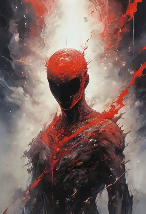 Super Closeup Portrait, Red outlined black planetman Standing on Planet earth in space, Saturn Planet AS Head, colorful anime Style,
very Detailed, awesome Quality, reflecting, luminescent, translucent, Ethereal, Aura, 80s DARK dystopian Blade Runner Flair, very detailed, uhd, masterpiece, White smoke, light beams through smoke,