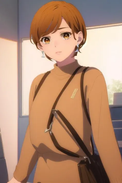 rinfujishiro, <lora:rin fujishiro-alpha-lora-nochekaiser:1>,
rin fujishiro, short hair, bangs, brown hair, (brown eyes:1.5), smile,
BREAK shirt, long sleeves, jewelry, earrings, sweater,
BREAK indoors,
BREAK looking at viewer, (cowboy shot:1.5),
BREAK <lyco:GoodHands-beta2:1>, (masterpiece:1.2), best quality, high resolution, unity 8k wallpaper, (illustration:0.8), (beautiful detailed eyes:1.6), extremely detailed face, perfect lighting, extremely detailed CG, (perfect hands, perfect anatomy),