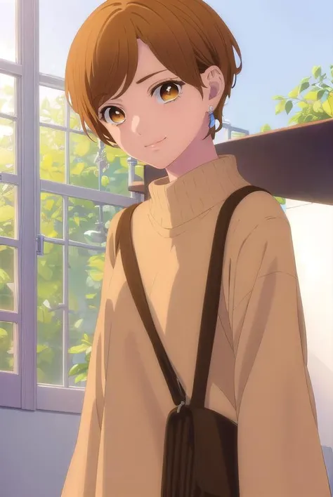 rinfujishiro, <lora:rin fujishiro-alpha-lora-nochekaiser:1>,
rin fujishiro, short hair, bangs, brown hair, (brown eyes:1.5), smile,
BREAK shirt, long sleeves, jewelry, earrings, sweater,
BREAK indoors,
BREAK looking at viewer, (cowboy shot:1.5),
BREAK <lyco:GoodHands-beta2:1>, (masterpiece:1.2), best quality, high resolution, unity 8k wallpaper, (illustration:0.8), (beautiful detailed eyes:1.6), extremely detailed face, perfect lighting, extremely detailed CG, (perfect hands, perfect anatomy),