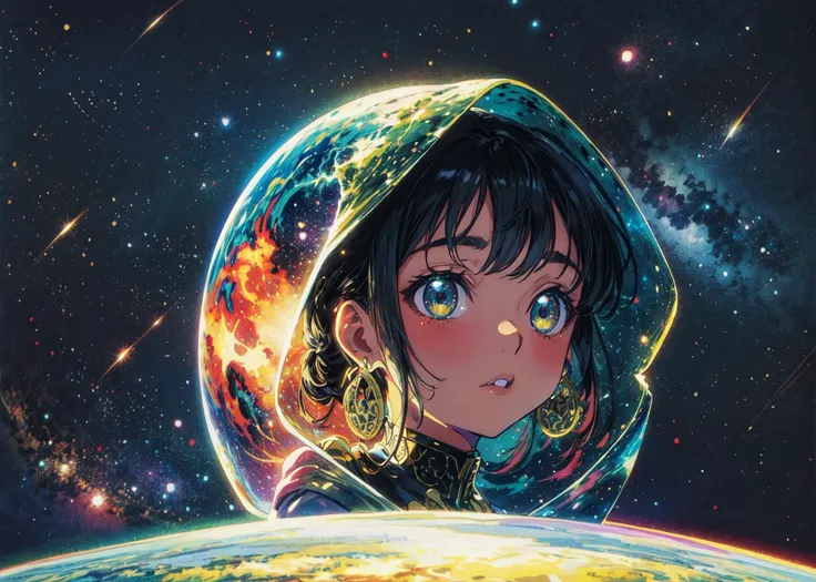 <lora:Ghibli_v6:0.8> <lora:add_detail:0.8>
((masterpiece)), (best quality), (ultra detailed), (digital), cataclysm in space, nebula in the background, anime style, intricate, elaborate detail, ((vivid)) colors, high saturation