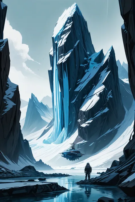 finely detailed scifi digital painting, Glacier<lora:EnvyStarlightScifiDigitalPainting02:1.25>