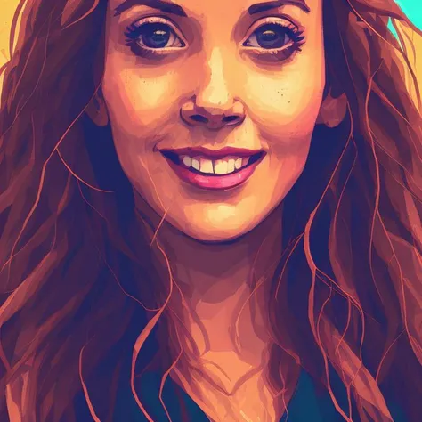 felt cute, might delete later, a photo of a woman who looks like abrie-subject5, smiling, photogenic, happy, running a marathon, in snthwve style