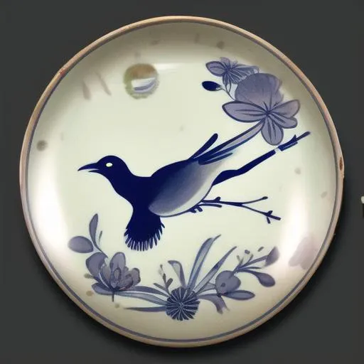 masterpiece, best quality, bird, flower, <lora:baekjaaa:1>