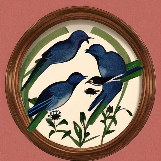 masterpiece, best quality, bird, flower, <lora:baekjaaa:1>