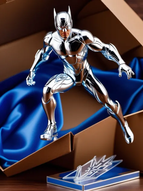 (8k, ultra quality, masterpiece:1.5), (Dutch angle:1.3), ActionFigureQuiron style,action figure box, solo, silver surfer, focus, bodysuit, superhero,box,horse, horseback riding,
action figure, toy, doll, character print, (best quality:1.15), (detailed:1.15), (realistic:1.2), (intricate:1.4), cover page, card, in a gift box, no humans, gift box, playset, in a box, full body, toy playset pack, in a gift box, premium playset toy box,
<lyco:SDXL1.0_quiron_ActionFigure_v4.1_lycoris:1.0>