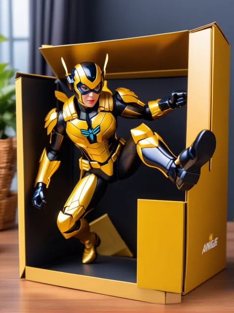(8k, ultra quality, masterpiece:1.5), (Dutch angle:1.3), ActionFigureQuiron style,action figure box, solo, wasp, focus, bodysuit, superhero,box,horse, horseback riding,
action figure, toy, doll, character print, (best quality:1.15), (detailed:1.15), (realistic:1.2), (intricate:1.4), cover page, card, in a gift box, no humans, gift box, playset, in a box, full body, toy playset pack, in a gift box, premium playset toy box,
<lyco:SDXL1.0_quiron_ActionFigure_v4.1_lycoris:1.0>