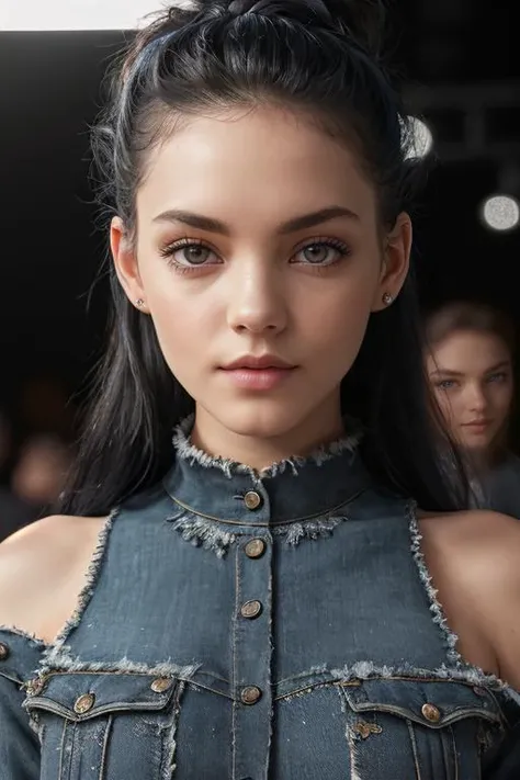 S341_AnieDarling ((Wearing a sweater and distressed jeans)), ((at a night club)), model shoot style, extremely intricate, High Detail, Sharp focus, dramatic, soft cinematic light, (looking at viewer), (Real Eyes), (Detailed Eye Corneas) (detailed pupils), smiling, 24mm, photo lab, elegant, insane details, hyperdetailed, low contrast, epiCRealism, (((Safe For Work)))