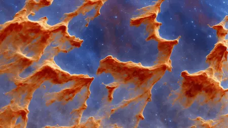 JWST masterpiece, best quality, darkness in the space, magnificent artwork, bright blue and purple colour tones, cinematic, 4K, cropped image, (closeup:1.4)