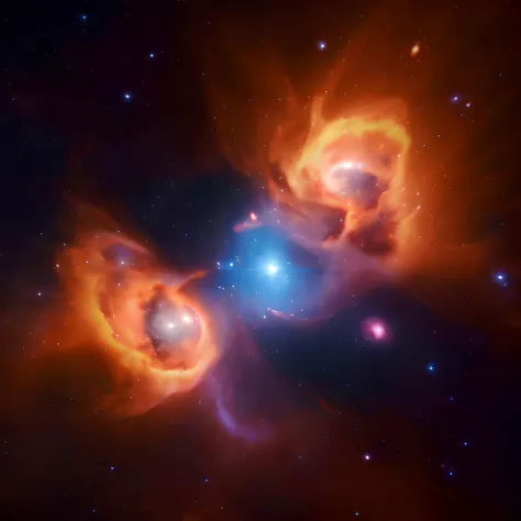 (HUMAN HAND 1.3), HIDDEN IN NEBULA, SUROUNDED BY DARK ENERGY, (photorealistic 1.4), 3d, 8k, --q4