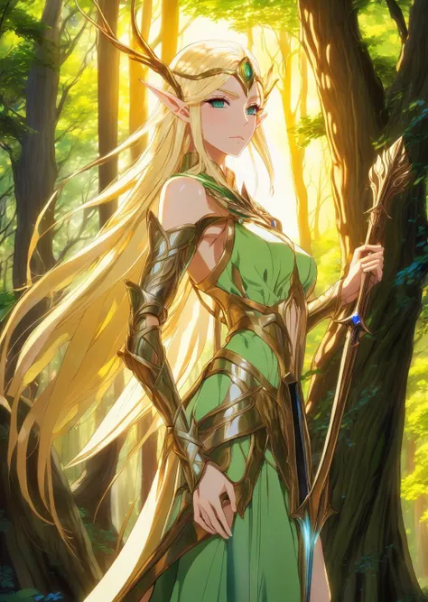 1girl,
In a scene from the legendary fantasy series "Record of Lodoss War," an elf stands amidst a mystical forest of towering ancient trees, their long, elegant ears twitching as they listen to the whispers of the wind and the secrets of the woodland. The dappled sunlight filters through the dense canopy, casting a gentle, ethereal glow on the elf's graceful figure and their finely-crafted, leaf-adorned armor. With a bow and a quiver of arrows at their side, the elf exudes an aura of otherworldly grace and an unspoken connection to the enchanting realm of Lodoss.
anime anime screencap,
detailed, shadows, high contrast