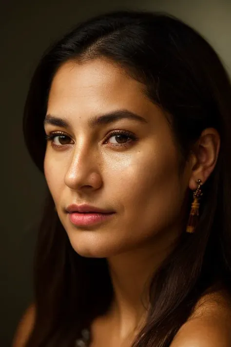 ASCII<lora:epiCRealismHelper:0.7>, epiCRealism, analog photography, ((Vibrant)), ((Elegant)), ((Phenomenal)), ((Captivating)), ((Breathtaking)), ((Stunning)), women, Native tribe member, First Nations Woman, Indigenous Woman, portrait, painting on face, Character study, Portraiture, Human likeness, Lateral lit, Cross-lit, Off-axis lit, 80mm, Medium telephoto, Portrait lens, Flattering focal length