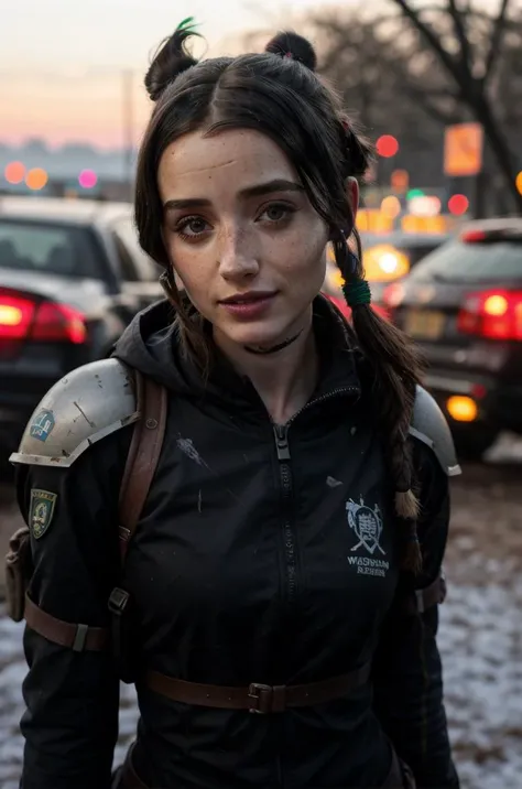 tv_Mackenzie_Jones_OF, , , wearing full plate armor, in a battlefield, windblown hair, smudges, dirt, windblown hair,, 8k resolution, highres, high detail, sharp focus, detailed skin, 8k uhd,