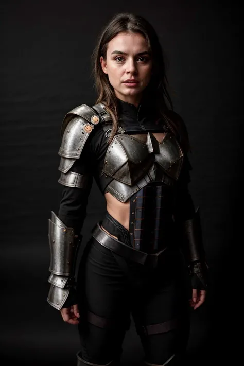 RAW photo, (tvPeyton_Roi_List_v1:0.5 tv_Dana_Black_MXAI_V1:0.5) , angry expression,standing, ((wearing N7-armor)), ((black background)), looking over the shoulder, full body shot, flirting with the camera, instagram pose, photo, f1.4, 40mm, raw, 8k, textured skin, skin pores, intricate details, PA7_Photo <lora:detail_slider_v4:0.5>