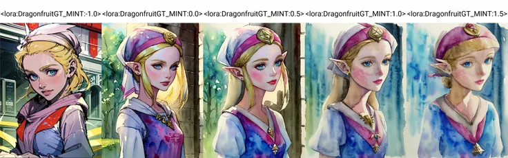 (a watercolor painting),  1girl, princess zelda, Nintendo, The Legend of Zelda, blonde hair, oot, young Zelda, <lora:young_zelda_v1:0.65> <lora:DragonfruitGT_MINT:-1.0>