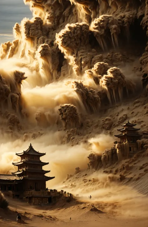 (dramatic, gritty, intense:1.4),masterpiece, best quality, 8k, insane details, intricate details, hyperdetailed, hyper quality, high detail, ultra detailed, Masterpiece, scenerydesert (2)sandstormsunlightlight rayspagoda
bestquality,highdefinition,huadan,bestquality,masterpiece,highres,  <lora:~Q?-lf sandstorm:0.9>