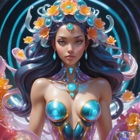 jelly girl in jelly land, (jelly body:1), colorful, cyborg, superb texture, hyper realistic, super rim light, insanely detailed, digital painting, speed painting, goddess of flower, Exquisite lines and patterns, goddess of chip circuit, glow, glittering, aura, translucent, goddess of elegance,goddess of beauty,goddess of grace, goddess of
aesthetics, goddess of exquisite,goddess of sublime,goddess of magnificence,goddess of splendor,goddess of grandeur,goddess of allure, goddess of diamon