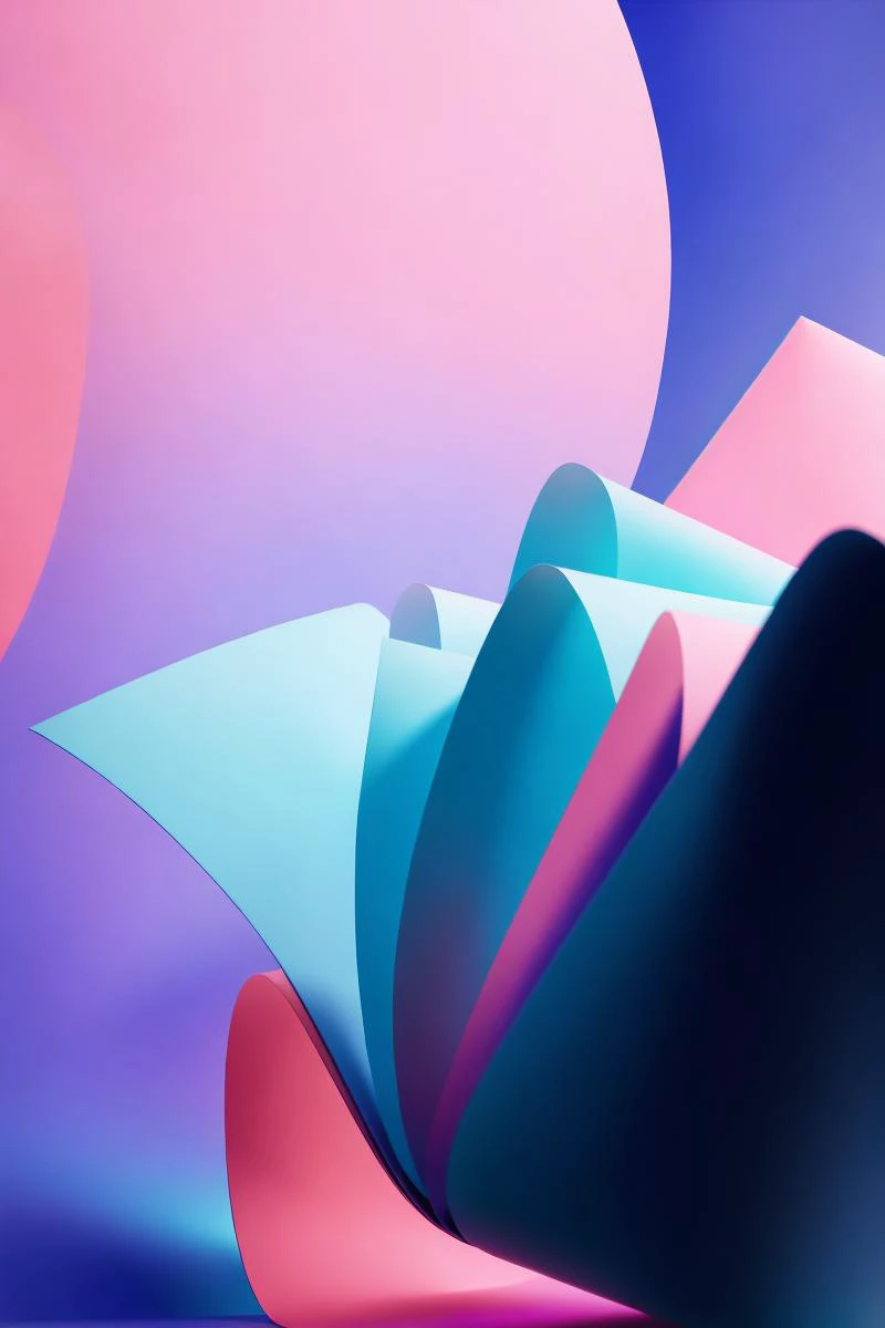 masterpiece,best quality,(photorealistic:1.4), cinematic lighting, HDR,a stack of blue and pink paper, floating in the air, against a pale blue background
,light and shadow,
,motion design,C4D,rendering