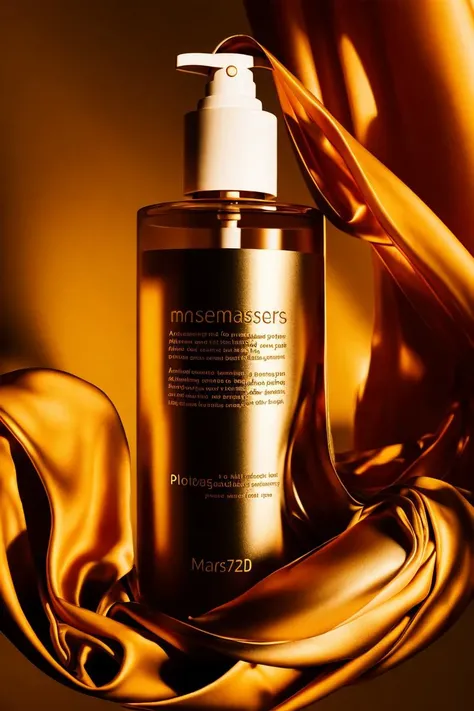 masterpiece,best quality,(photorealistic:1.4), cinematic lighting, HDR,Product photograph,a bottle of cosmetics is wrapped in a brown silk scarf with a pattern, light and shadow
,light and shadow,
,motion design,C4D,rendering