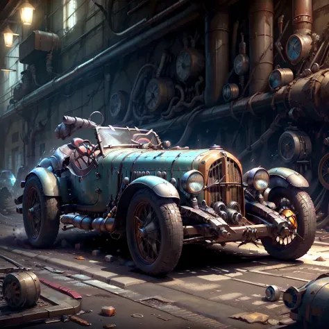 <lora:DieselPunkAI:.9> DieselPunkAI sport car on road