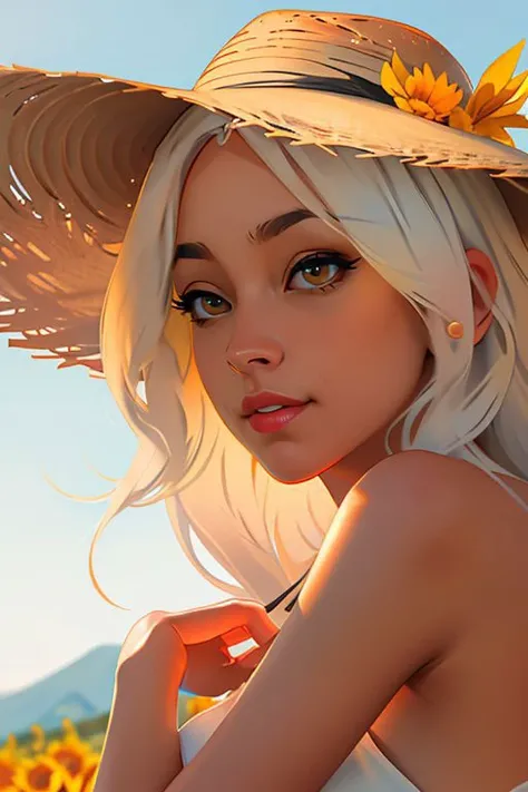 ((masterpiece)), ((best quality)), (detailed), perfect, solo, sonia, gorgeous woman with bikini, luscious lips, long hair, huge breast, deep cleavage, huge breasts, sexy, dark skin