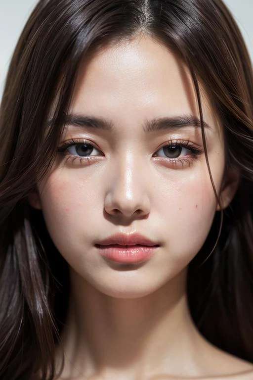 (masterpiece, best quality:1.2), RAW photo, (realistic, photorealistic:1.2), (4K, highres, ultra detailed:1.3), 1girl, solo, solo focus, (focus on face:1.3), (27 years old Korean beauty, K-pop idol), realistic detailed eyebrows, (realistic beautiful brown eyes, realistic glossy skin, realistic detailed beautiful handsome face:1.3), smile, (slender, small breasts:1.2), upper body, (realistic cinematic lighting, detailed shadowing), looking at viewer