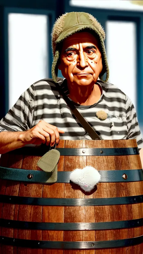 (best quality:1.1), (masterpiece:1.2), (realistic:1.5),
photo of (quiron_elchavodel8_v1:1), detailed face, skin spots, (skin moles:1.1), (skin pores:1.1), wearing The Deerstalker, wearing El Chavo costume, rising from a barrel, sharp focus, (professionally color graded),
<lora:quiron_elchavodel8_v1:1>,