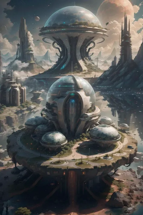 a sci-fi city with terraforming as the main element, landscape with texture,
best quality, masterpiece, ultra high res, (photo realistic:1.4), futurism,, dream-like, <lora:XSArchi_127:0.9>