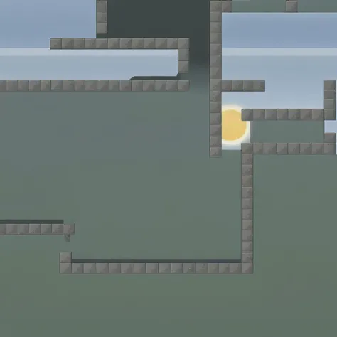 ddnet, stronghold, tilemap, background, light tiles, sun <lora:DDnet:1>