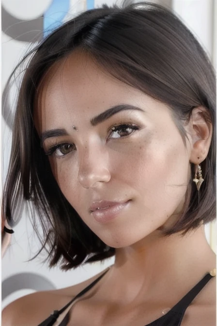 1woman ambigrammatic photography of <lora:Agathe Auproux:1> centered portrait by Magali Villeneuve