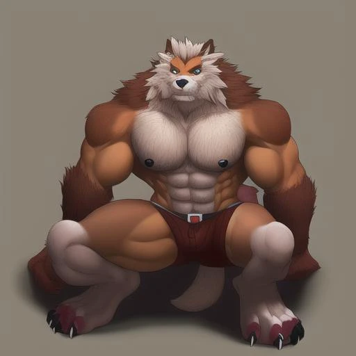 hi res, clothing duo fur male, video games, simple background, anthro on anthro, claws, muscular, human 5 fingers, tuft <3, facial tuft