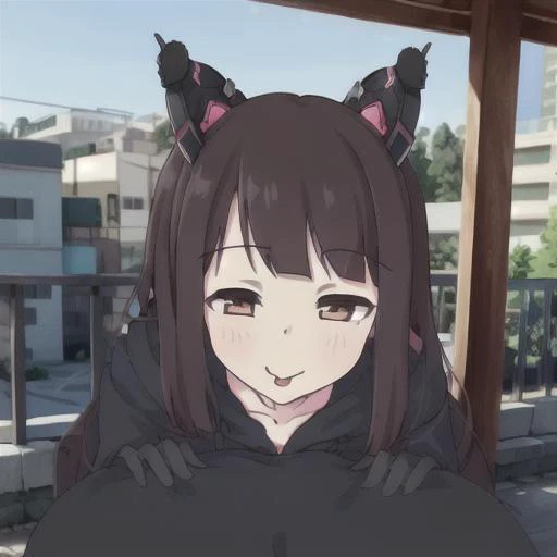 masterpiece, best quality, 1girl, v, menhera, drawstring, full body, blush, looking at viewer, solo, heart sign, heart of hands, lying, animal ears, bangs, bodysuit, pink bodysuit, breasts, fake animal ears, headphones, headset, horse ears, impossible clothes, large breasts, long hair, long sleeves, skin tight, smile, hetero, 1woman, outdoors, Sensually big round <lora:LORA1024CV1024experience_80:0.5> ass, sci-fi, highly detailed, hyperdetailed, intricate, raytracing, cinematic lighting, 3d render, cartoon, \(^o^\)/, nanase kurumi \(menhera-chan\), <lora:menhera03-000012:1>