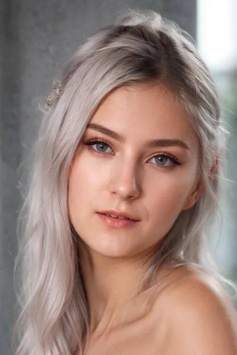 young woman,silver hair,<lora:OFMEvaEl_2:0.78>,close up