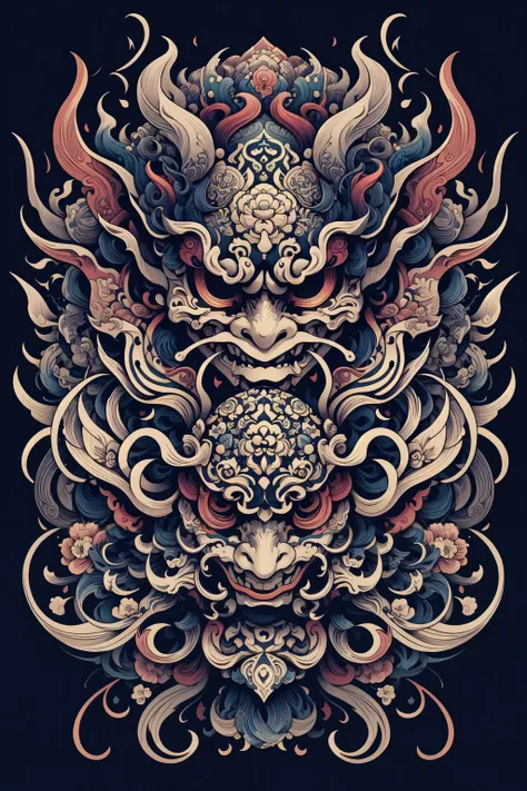 (masterpiece, top quality, best quality, official art, beautiful and aesthetic:1.2), a stunning art, abstract, flowery, centered, intricate, highly detailed, breathtaking beauty, precise line art, vibrant, comprehensive, cinematic, deep shadows, a monochrome tortoise <lora:Dhevv-HannyaMaskConcept:1.0>