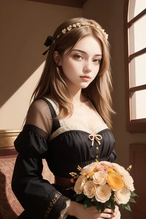tv_Valeria_Girskaya_MXAI, professional Fractal, hyper detailed, low angle shot of a Adorable Collectable ("Low, low, low, low, low, low, low.":1.3) , Wildflower bouquet background, Ethiopian nature and Lyra constellation in background, at Golden hour, split diopter, (by Adrianus Eversen:0.9) , (Auguste Toulmouche:1.3) , detailed, masterpiece, Cosy, Cyber Noir, Beautifully Lit, F/14, Instax, vibrant, Decoupage, trending on artstation, unreal engine