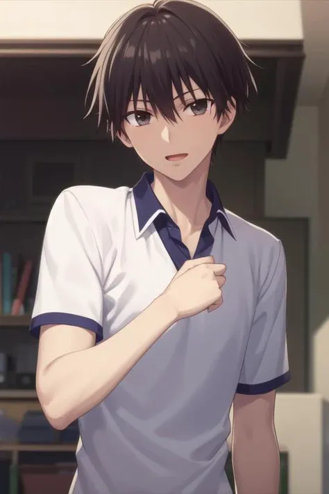 masterpiece, best quality, high quality, 1boy, solo, male focus, looking at viewer, upper body, <lora:manabe_kakeru:0.70>, manabe_kakeru