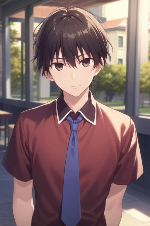 masterpiece, best quality, high quality, 1boy, solo, male focus, looking at viewer, upper body, <lora:manabe_kakeru:0.70>, manabe_kakeru