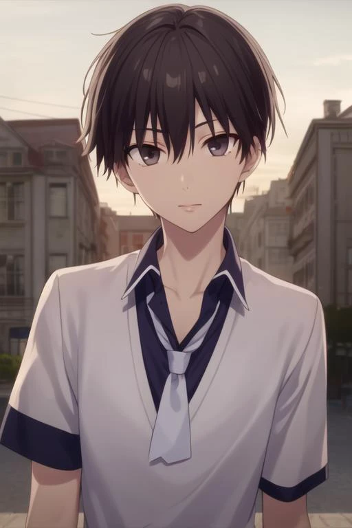 masterpiece, best quality, high quality, 1boy, solo, male focus, looking at viewer, upper body, <lora:manabe_kakeru:0.70>, manabe_kakeru