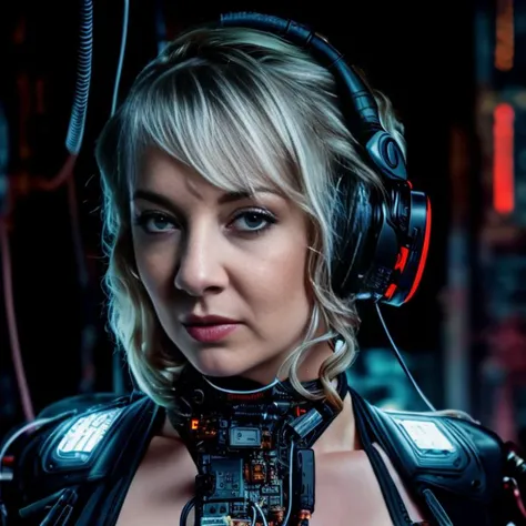 NE_nataliedormer, ((realistic:1.3), blonde hair, breasts out, ahegao, blush, sweat, pussy, pussy juice, tongue out, (brown eyes), (blonde hair:0.3), (twintails:0.4), ((Cyborg, wires, Robot body, technology, cyberpunk)), ear piercings, septum piercing, tilted head, RAW photo, a close up portrait photo of 30 y.o woman in wastelander clothes, white hair, short haircut, pale skin, slim body, background is city ruins, (high detailed skin:1.2), 8k uhd, dslr, soft lighting, high quality, film grain, Fujifilm XT3