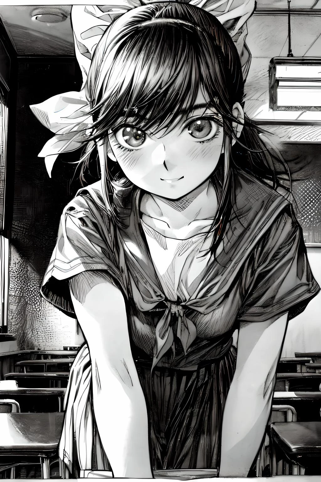 masterpiece, 1girl, solo, pov, takane manaka, school uniform,
cowboy shot,, smile, <lora:otoyomegatari:0.9>, greyscale, monochrome, halftone, drawing, manga, otoyomegatari,
<lora:add_detail:1.6> ,face focus, class room, <lora:manaka1-000012:0.8>
