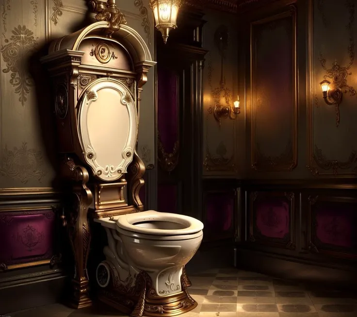<lora:CulturePunkAI_2:.9>VictorianPunkAI toilet Highly detailed, amazing, Impressive lighting, vibrant colors, Ultra Realistic, High quality, Highly detailed, trending on artstation