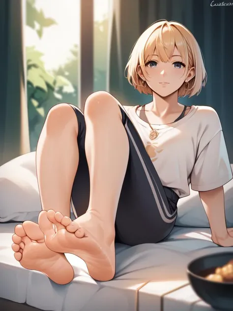 score_9, score_8_up, score_7_up, score_6_up, score_5_up, score_4_up, source_anime, 1girl, solo, looking at viewer, casinep style, barefoot, feet, toes, soles, <lora:casinep_style-ponyxl-v10h:1>