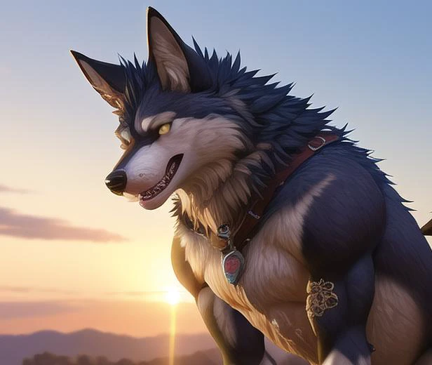 detailed yellow eye ((fluffy fur)) <lora:silavrav2:0.7>, silavra art style, dark fantasy art, uploaded on e621, anthro, nsfw, furry, explicit, explict, (by silavra , h0rs3, ruaidri, spelunker sal), ((wolf)), high res, ((detailed realistic image)), (detailed eyes, expressive eyes), insane details, soft, cinematic lighting, (hyper realistic fur:1.3), (detailed fur:1.2), pupils, (full body view), (fur covered body), (male), (expressive face, detailed face), (muzzle), (anime style hair:1.5), (realistic quality:1.3), photographic quality, <hypernet:furry_2:1>full color, (3d:1.4), , (wolf teeth), (graying hair:1.3), kemono,